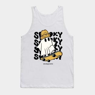 Ghastly Grind: Ghost Skating Halloween Tank Top